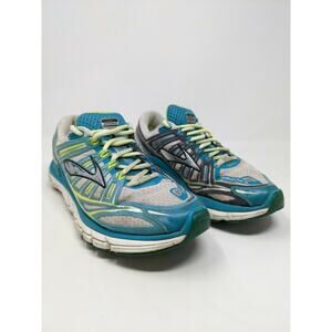 Womens Brooks Transcend Aqua Yellow Running Shoes Size 8.5 1201501B195 Medium